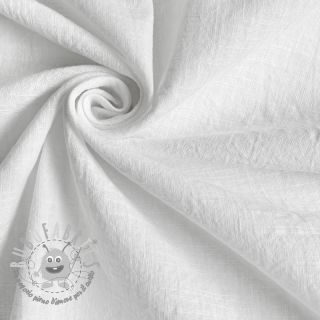 Tessuto di cotone con lino white