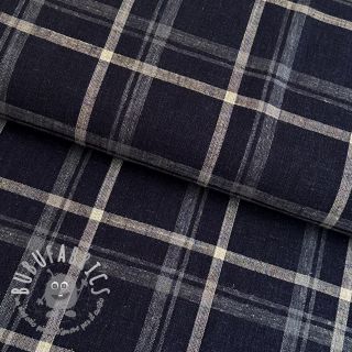 Lino VISCOSE Lira check blue