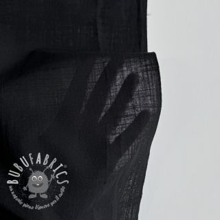 Tessuto di cotone con lino black