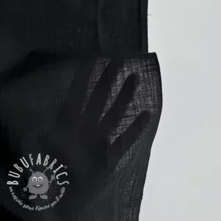 Tessuto di cotone con lino black