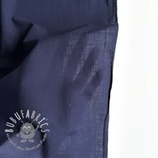 Tessuto di cotone con lino marine