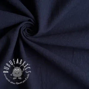 Tessuto di cotone con lino dark blue