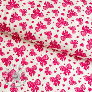 Jersey French love Bow pink digital print