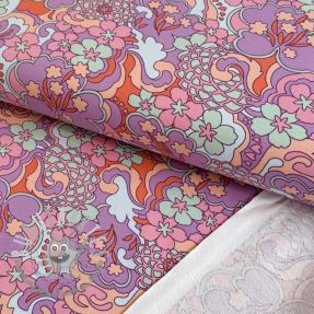 Felpa Abstract flowers purple digital print