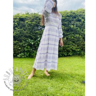 Tessuto di cotone YARN DYED Stripe lilac