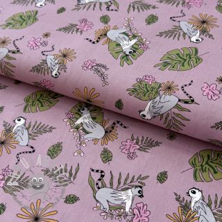 Tessuto di cotone Lemur old pink