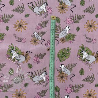 Tessuto di cotone Lemur old pink