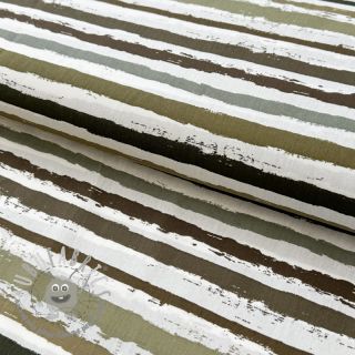 Tessuto di cotone Big stripes Snoozy taupe