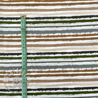 Tessuto di cotone Small stripes Snoozy old green