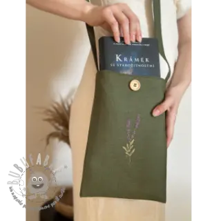 Lino prelavato forest green