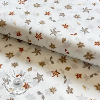 Tessuto di cotone Faded flowers Snoozy sand