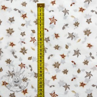 Tessuto di cotone Faded flowers Snoozy sand