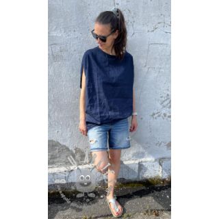 Lino prelavato 170 g navy