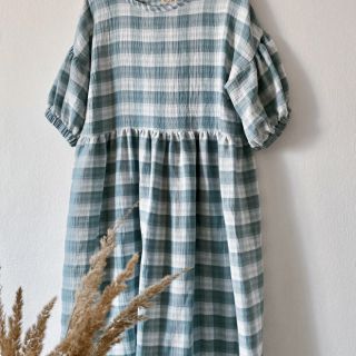 Mussola/Doppia garza Double sided CHECKS MINI green