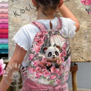 Tessuto decorativo KIDS BACKPACK Sakura Panda PANEL