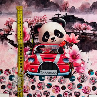 Tessuto decorativo KIDS BACKPACK Sakura Panda PANEL