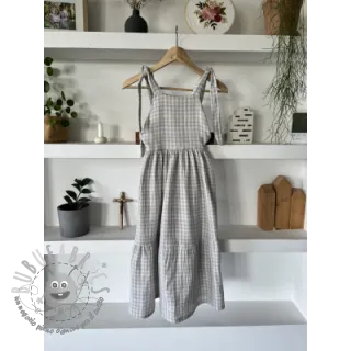 Mussola/Doppia garza Double sided CHECKS MINI grey