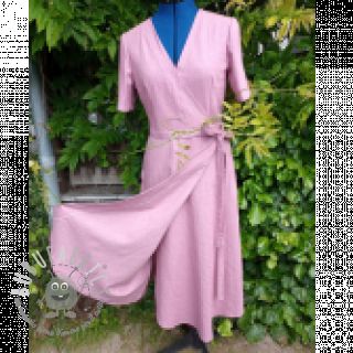 Lino prelavato mauve
