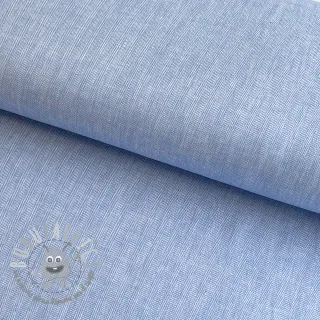 Lino con cotone Fishbone light blue