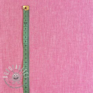 Lino con cotone Fishbone fuchsia