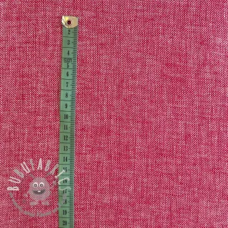 Lino con cotone Fishbone red