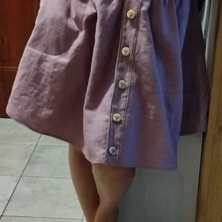 Lino prelavato mauve