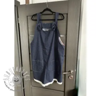 Tessuto di cotone Petit dots navy