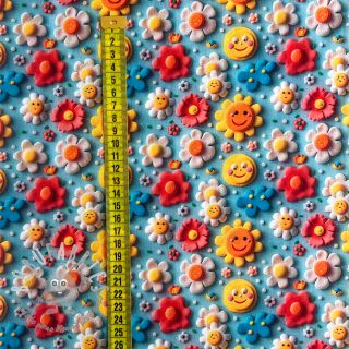 Tessuto di cotone Daisy digital print