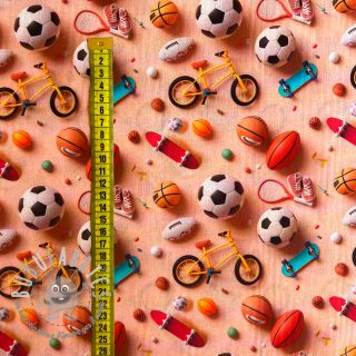 Tessuto di cotone Play digital print