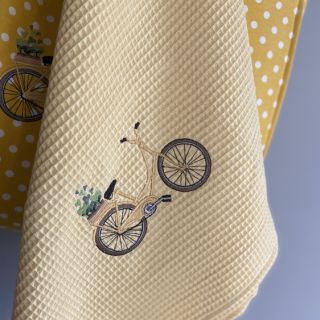 Cotone a nido d'ape soft yellow