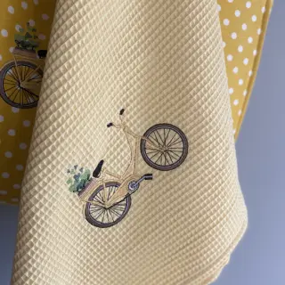 Cotone a nido d'ape soft yellow