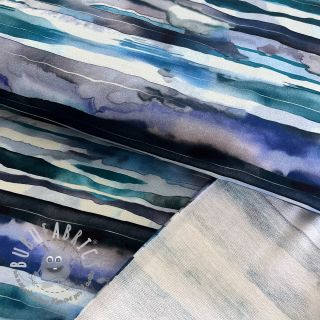 Felpa Wavy stripes petrol digital print
