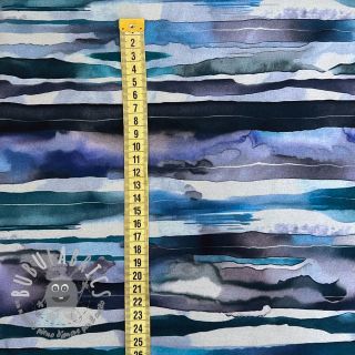 Felpa Wavy stripes petrol digital print