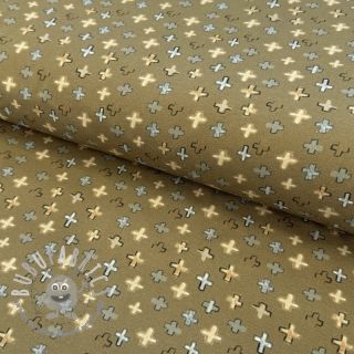 Jersey Plusses brown digital print