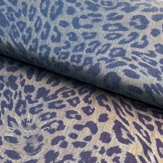 Tessuto di cotone JEANS FOIL Animal