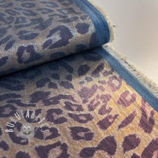 Tessuto di cotone JEANS FOIL Animal