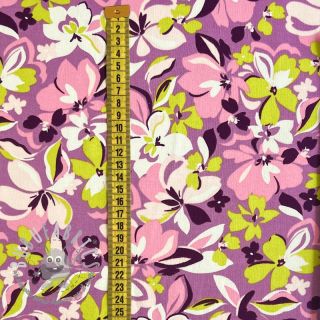 Felpa Bright flowers design pink lime