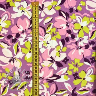 Felpa Bright flowers design pink lime
