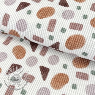Cotone a nido d'ape Shapes pink digital print