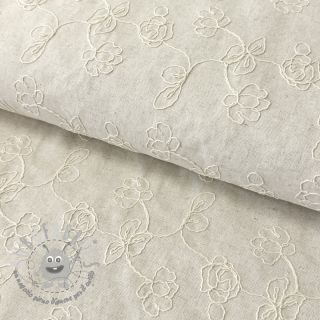 Viscosa con lino EMBROIDERY Climbing flowers