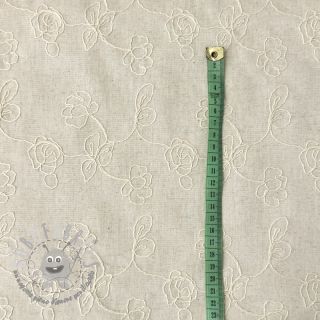 Viscosa con lino EMBROIDERY Climbing flowers