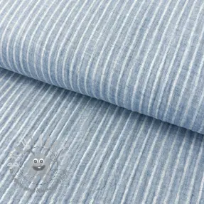 Mussola/Doppia garza YARN DYED Stripes light blue
