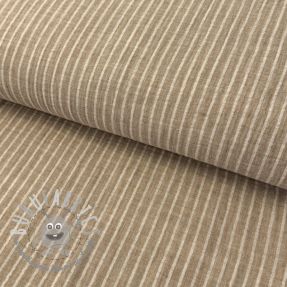 Mussola/Doppia garza YARN DYED Stripes taupe