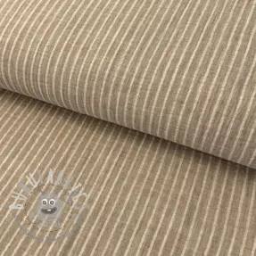 Mussola/Doppia garza YARN DYED Stripes taupe