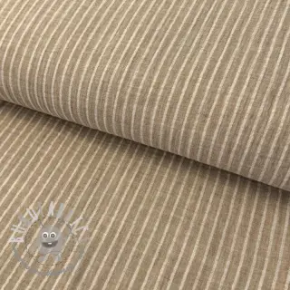 Mussola/Doppia garza YARN DYED Stripes taupe