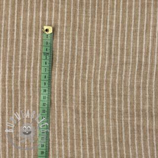 Mussola/Doppia garza YARN DYED Stripes taupe