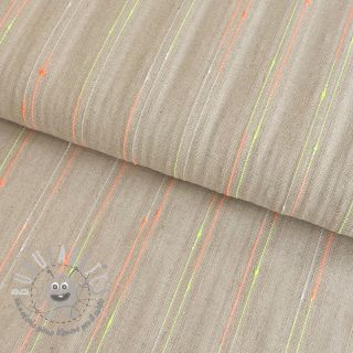 Viscosa con lino NEON stripe multicolour