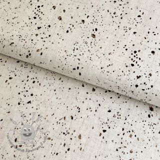Viscosa con lino FOIL Spots brown