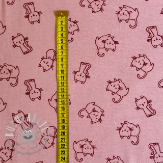 Tessuto di cotone FLANNEL Cats old rose