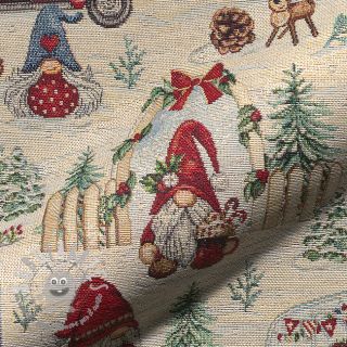 Tessuto decorativo GOBELIN PREMIUM Tomte Jolly Holiday